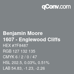 颜色代码: Benjamin Moore - 1607 - Englewood Cliffs | qconv.com