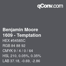 Code couleur: Benjamin Moore - 1609 - Temptation | qconv.com