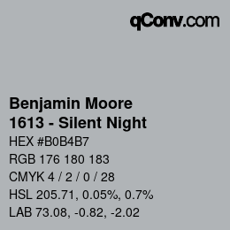 Farbcode: Benjamin Moore - 1613 - Silent Night | qconv.com