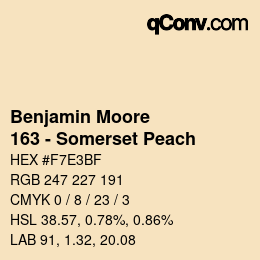 Color code: Benjamin Moore - 163 - Somerset Peach | qconv.com