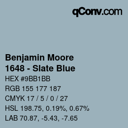カラーコード: Benjamin Moore - 1648 - Slate Blue | qconv.com