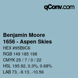 Color code: Benjamin Moore - 1656 - Aspen Skies | qconv.com