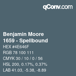 Code couleur: Benjamin Moore - 1659 - Spellbound | qconv.com
