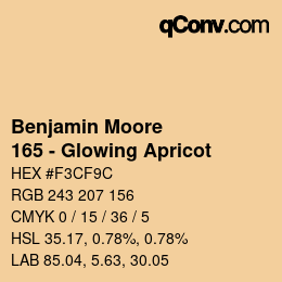 Color code: Benjamin Moore - 165 - Glowing Apricot | qconv.com