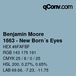 カラーコード: Benjamin Moore - 1663 - New Born´s Eyes | qconv.com