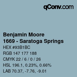 カラーコード: Benjamin Moore - 1669 - Saratoga Springs | qconv.com