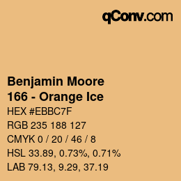 カラーコード: Benjamin Moore - 166 - Orange Ice | qconv.com