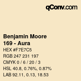 Código de color: Benjamin Moore - 169 - Aura | qconv.com