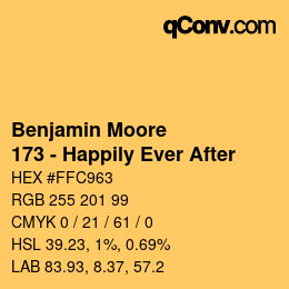 カラーコード: Benjamin Moore - 173 - Happily Ever After | qconv.com