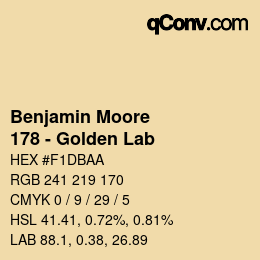 Farbcode: Benjamin Moore - 178 - Golden Lab | qconv.com