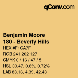 Código de color: Benjamin Moore - 180 - Beverly Hills | qconv.com