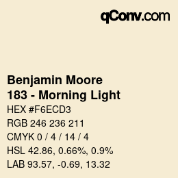 Code couleur: Benjamin Moore - 183 - Morning Light | qconv.com