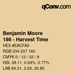Color code: Benjamin Moore - 186 - Harvest Time | qconv.com