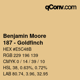 Code couleur: Benjamin Moore - 187 - Goldfinch | qconv.com