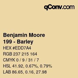 Código de color: Benjamin Moore - 199 - Barley | qconv.com