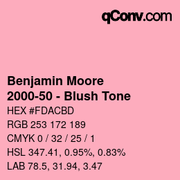 Code couleur: Benjamin Moore - 2000-50 - Blush Tone | qconv.com