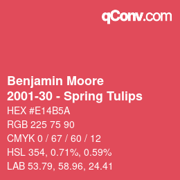 Code couleur: Benjamin Moore - 2001-30 - Spring Tulips | qconv.com