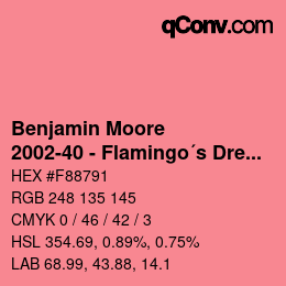 Código de color: Benjamin Moore - 2002-40 - Flamingo´s Dream | qconv.com