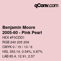 Color code: Benjamin Moore - 2005-60 - Pink Pearl | qconv.com