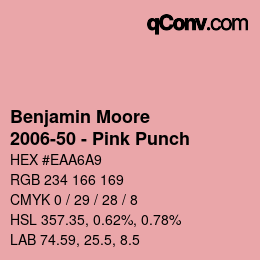 Color code: Benjamin Moore - 2006-50 - Pink Punch | qconv.com