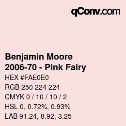 Color code: Benjamin Moore - 2006-70 - Pink Fairy | qconv.com