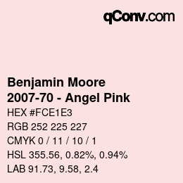Code couleur: Benjamin Moore - 2007-70 - Angel Pink | qconv.com