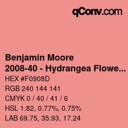 Color code: Benjamin Moore - 2008-40 - Hydrangea Flowers | qconv.com