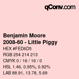 Color code: Benjamin Moore - 2008-60 - Little Piggy | qconv.com