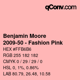 カラーコード: Benjamin Moore - 2009-50 - Fashion Pink | qconv.com