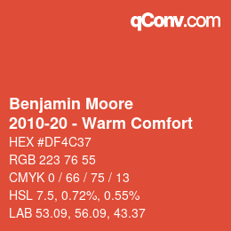 Código de color: Benjamin Moore - 2010-20 - Warm Comfort | qconv.com