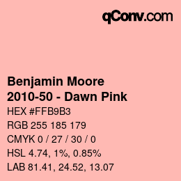 Color code: Benjamin Moore - 2010-50 - Dawn Pink | qconv.com