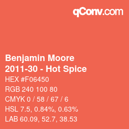 Farbcode: Benjamin Moore - 2011-30 - Hot Spice | qconv.com