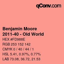 Code couleur: Benjamin Moore - 2011-40 - Old World | qconv.com