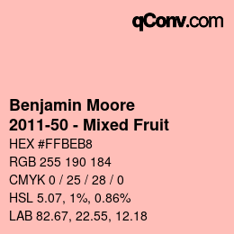 Color code: Benjamin Moore - 2011-50 - Mixed Fruit | qconv.com