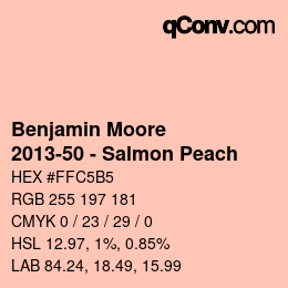 Color code: Benjamin Moore - 2013-50 - Salmon Peach | qconv.com