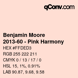 Color code: Benjamin Moore - 2013-60 - Pink Harmony | qconv.com