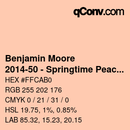 Code couleur: Benjamin Moore - 2014-50 - Springtime Peach | qconv.com