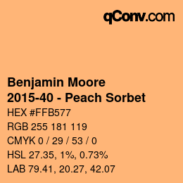 Code couleur: Benjamin Moore - 2015-40 - Peach Sorbet | qconv.com