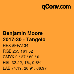 Color code: Benjamin Moore - 2017-30 - Tangelo | qconv.com