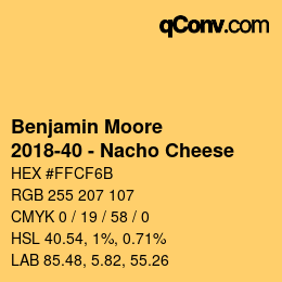 Farbcode: Benjamin Moore - 2018-40 - Nacho Cheese | qconv.com