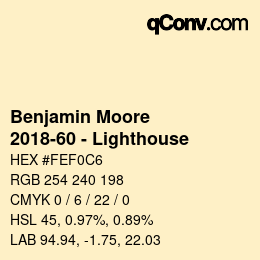 Código de color: Benjamin Moore - 2018-60 - Lighthouse | qconv.com