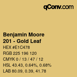 Color code: Benjamin Moore - 201 - Gold Leaf | qconv.com