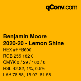 Code couleur: Benjamin Moore - 2020-20 - Lemon Shine | qconv.com