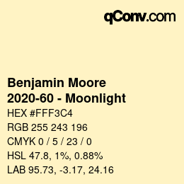 Color code: Benjamin Moore - 2020-60 - Moonlight | qconv.com