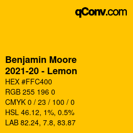 カラーコード: Benjamin Moore - 2021-20 - Lemon | qconv.com