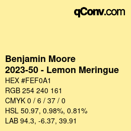 Farbcode: Benjamin Moore - 2023-50 - Lemon Meringue | qconv.com