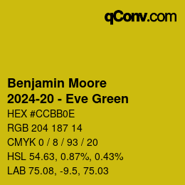 Código de color: Benjamin Moore - 2024-20 - Eve Green | qconv.com