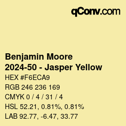 Color code: Benjamin Moore - 2024-50 - Jasper Yellow | qconv.com