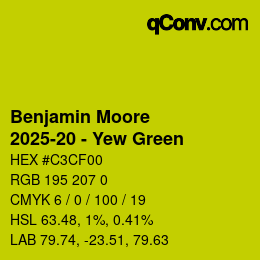 Color code: Benjamin Moore - 2025-20 - Yew Green | qconv.com