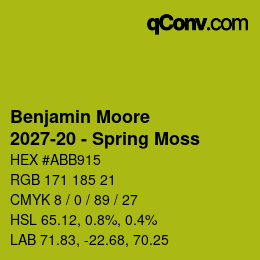Código de color: Benjamin Moore - 2027-20 - Spring Moss | qconv.com